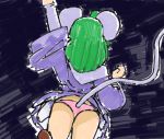  animal_humanoid bottomwear brave_fencer_musashi butt clothed clothing female green_hair hair humanoid mammal mammal_humanoid mouse_humanoid murid murid_humanoid murine murine_humanoid panties pose rear_view rodent rodent_humanoid skirt solo topo_(musashi) underwear upskirt 