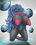  big_breasts big_nipples breasts dewstar_(artist) female hi_res huge_breasts humanoid nintendo nipples not_furry pok&eacute;mon pok&eacute;mon_(species) pok&eacute;morph pussy solo tangrowth thicc_thighs thick_thighs video_games 