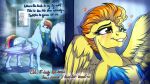  &lt;3 16:9 2019 4k absurd_res blush clothing dialogue english_text equid equine friendship_is_magic hi_res locker locker_room lupiarts mammal my_little_pony pterippus rainbow_dash_(mlp) skinsuit spitfire_(mlp) text tight_clothing wings wonderbolts_(mlp) 