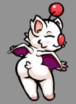  2019 ambiguous_gender anthro blush butt digital_media_(artwork) eyes_closed final_fantasy fur happy looking_back mammal moogle nude pseudofaun shaded simple_background smile solo solo_focus square_enix standing toony video_games wings 