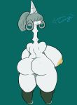  2019 absurd_res areola armless big_areola big_breasts big_butt breasts butt celesteela cosmicscourge female hi_res huge_breasts huge_butt humanoid lipstick makeup mature_female nintendo nipples not_furry nude pok&eacute;mon pok&eacute;mon_(species) rear_view slightly_chubby smile solo tall ultra_beast video_games 