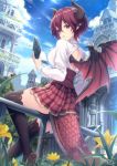  granblue_fantasy grea_(granblue_fantasy) grea_(shingeki_no_bahamut) horns pointy_ears shingeki_no_bahamut tail thighhighs wings yoshino_ryou 