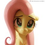  1:1 2019 3d_(artwork) alpha_channel digital_media_(artwork) djthed equid equine feathered_wings feathers female feral fluttershy_(mlp) friendship_is_magic hair hi_res looking_at_viewer mammal my_little_pony pterippus sad simple_background solo transparent_background wings 