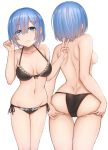  akky_(akimi1127) ass bikini cleavage re_zero_kara_hajimeru_isekai_seikatsu rem_(re_zero) swimsuits 
