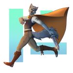  1:1 2019 5_fingers anthro black_nose canid canine cape clothed clothing digital_media_(artwork) fingers fur grey_fur hi_res holding_object holding_weapon male mammal rayley simple_background smile solo weapon yellow_eyes 