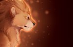  2017 brown_fur digital_media_(artwork) felid fur hi_res lion mammal pantherine red_eyes reysi simple_background tan_fur yellow_sclera 