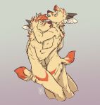 anthro bite biting_lip blush canid canine canis domestic_dog duo embrace eyes_closed hair hair_grab hi_res licking male male/male mammal nude reservoirdog_(artist) self_bite selfcest square_crossover tongue tongue_out 