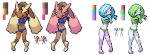  bikini clothing gardevoir jaylien121 lopunny nintendo pixel pok&eacute;mon pok&eacute;mon_(species) shiny_pok&eacute;mon swimwear video_games 