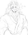  &lt;3 absurd_res anthro blush clothing eyewear felid ghangaji hi_res kemono lion male mammal mane monocle pantherine robe sketch smile snow_(tas) solo tokyo_afterschool_summoners video_games 