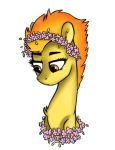  collaboration equid equine flower flower_in_hair friendship_is_magic hi_res jbond mammal my_little_pony plant portrait simple_background solo spitfire_(mlp) white_background wonderbolts_(mlp) 