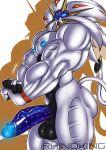  2019 absurd_res anthro anthrofied balls erection felid feline hi_res legendary_pok&eacute;mon looking_at_viewer male mammal muscular muscular_male nintendo penis pok&eacute;mon pok&eacute;mon_(species) rhinoking simple_background solgaleo solo video_games 