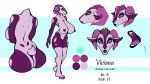  16:9 2019 4k absurd_res big_breasts bovid breasts caprine english_text eyewear featureless_crotch female fur glasses green_eyes h-key hi_res hooves horn mammal nipples nude open_mouth pink_fur scar solo standing teeth text thick_thighs viviana_(h-key) wide_hips 