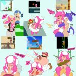  2019 absurd_res bodily_fluids breasts captainkirb clothing cum fellatio female fungi_fauna fungus genital_fluids hi_res humanoid male male/female mario mario_bros nintendo oral penile penis pussy sex titfuck toad_(mario) toadette vaginal video_games 