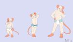  2018 absurd_res biscuit_(biscuits) child cub diaper eyewear fur glasses hands_on_hip hi_res iztli male mammal model_sheet murid murine rat red_eyes rodent simple_background solo standing teenager white_fur young 