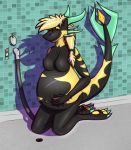  anthro belly big_(disambiguation) bloat bloated dragon female inflation invalid_tag solo swell swollen water 