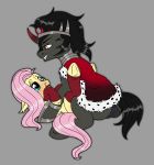  2019 absurd_res dinoalpaka duo equid equine feathered_wings feathers female feral fluttershy_(mlp) friendship_is_magic hi_res horn king_sombra_(mlp) male male/female mammal my_little_pony pterippus sex unicorn wings 