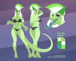  anthro bra clothing female lizard looking_at_viewer model_sheet reptile scalie smile solo spefides standing tongue tongue_out underwear wide_hips 