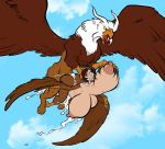  2019 abdominal_bulge anal anal_penetration animal_humanoid avian avian_humanoid bestiality big_breasts big_dom_small_sub biped bodily_fluids breast_fondling breast_grab breasts brown_feathers brown_fur brown_hair clenched_teeth cloud cum cum_in_ass cum_inside cum_leaking cum_splatter day domination duo empty_eyes erection extreme_penetration feathers female female_penetrated feral feral_penetrating feral_penetrating_humanoid flying fondling fur genital_fluids gryphon hair hand_on_breast hi_res huge_breasts humanoid humanoid_on_feral humanoid_penetrated hyper hyper_breasts larger_feral larger_male light_skin male male/female male_domination male_penetrating multicolored_feathers nipples open_mouth orgasm penetration quadruped sex size_difference sky smaller_female smaller_humanoid sparrow_(artist) talons teeth tongue tongue_out two_tone_feathers white_feathers yellow_eyes 