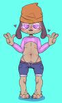  absurd_res anthro bottomwear bulge canid canine canis clothing domestic_dog hi_res hypnosis male mammal mind_control oni-core parappa parappa_the_rapper shorts solo sony_corporation sony_interactive_entertainment video_games 
