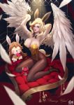  animal_ears bunny_ears bunny_girl citemer cleavage heels mercy_(overwatch) overwatch pantyhose tail 