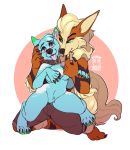  anthro arcanine breasts canid canine collar duo featureless_crotch female male male/female mammal nintendo petplay pok&eacute;mon pok&eacute;mon_(species) roleplay seamen smile tongue tongue_out video_games 