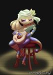  2019 3_fingers absurd_res ambiguous_gender claws clothing fingers freckles headgear headwear heel_claw hi_res hitmontop holding_musical_instrument holding_object kassi_nalani leg_wraps lute nintendo pok&eacute;mon pok&eacute;mon_(species) scalie screamoshaymin sitting spotlight stage stool tales_of_tabira thick_tail toe_claws video_games white_clothing white_headwear wraps wrist_guards 