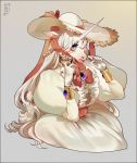  anthro clothed clothing desubox equid female hair hat headgear headwear hi_res horn long_hair mammal open_mouth simple_background solo unicorn 