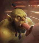  balls beard blizzard_entertainment facial_hair fangs fellatio fundles human humanoid male male/male mammal oral orc penile penis pigtails sex video_games warcraft 