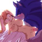  1:1 absurd_res big_breasts bluechika blush bodily_fluids breast_suck breasts eulipotyphlan female hedgehog hi_res lagomorph leporid male male/female mammal nipples nude open_mouth penetration penis pussy rabbit saliva sex simple_background sonic_(series) sonic_the_hedgehog sonic_the_werehog sucking vaginal vaginal_penetration vanilla_the_rabbit 