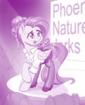  clothing dstears equid equine female fluttershy_(mlp) friendship_is_magic hi_res legwear mammal microphone my_little_pony pink_theme pterippus spotlight stage stockings wings 