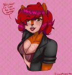  anthro big_breasts bra breasts cleavage clothed clothing discordmelody female freckles hi_res invalid_tag jasmine_ivory lewd_(disambiguation) mammal open_shirt rodent sciurid smile smirk underwear 