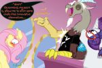  2019 blue_eyes blush discord_(mlp) draconequus english_text equid equine eyes_closed eyewear female fluttershy_(mlp) friendship_is_magic frist44 glasses group horn horse inside male mammal mirror my_little_pony pony quadruped rarity_(mlp) sound_effects speech_bubble surprise text unicorn 