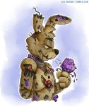  2019 animatronic digital_media_(artwork) five_nights_at_freddy&#039;s five_nights_at_freddy&#039;s_3 lagomorph leporid machine mammal rabbit robot simple_background springtrap_(fnaf) toy-bonnie video_games 