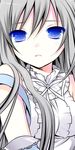  bad_id bad_pixiv_id bare_shoulders blue_eyes close-up closed_mouth colored_eyelashes face frills grey_hair makita_maki original solo 