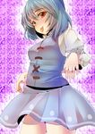  :p bad_id bad_pixiv_id blue_hair green_eyes heterochromia red_eyes shie_(m417) short_hair solo tatara_kogasa tongue tongue_out touhou 