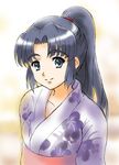  asakura_ryouko blue_eyes blue_hair fujita_(speedlimit) japanese_clothes kimono long_hair ponytail solo suzumiya_haruhi_no_yuuutsu yukata 