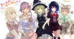  animal_ears arm_warmers asymmetrical_wings black_hair blonde_hair bow braid eyeball green_eyes grey_hair grin hair_bow hairband hat hat_ribbon heart houjuu_nue jewelry kirisame_marisa kneehighs komeiji_satori mamepon mizuhashi_parsee mouse_ears mouse_tail multiple_girls nazrin pendant pointy_ears purple_eyes purple_hair red_eyes ribbon scarf short_hair smile socks star tail touhou ufo wings witch_hat 