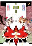  flandre_scarlet hafuri multiple_girls remilia_scarlet siblings sisters symmetry touhou 