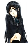  akiyama_mio black_hair blazer fukutarou_(enji127) grey_eyes hime_cut jacket k-on! long_hair school_uniform solo 