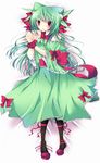  bad_id bad_pixiv_id bow frills gen_3_pokemon green_hair hair_ornament highres homaderi pantyhose personification pokemon red_eyes sceptile solo 