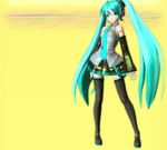  3d aqua_hair boots detached_sleeves hatsune_miku headset highres long_hair official_art project_diva project_diva_(series) solo thigh_boots thighhighs twintails very_long_hair vocaloid zettai_ryouiki 