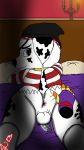  anthro anus balls bed cub hi_res male marshall_(paw_patrol) on_bed paw_patrol penis pirate young 