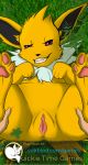  colrblnd_(artist) eeveelution female first_person_view game_(disambiguation) hi_res human jolteon lying male mammal nintendo on_back paws pok&eacute;mon pok&eacute;mon_(species) presenting pussy quickietime screencap spread_legs spreading video_games yellow_fury 
