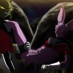  1:1 anal anal_penetration bottomless chiritea clothed clothing dragon_ball dragon_ball_super duo dyspo_(dragon_ball_super) hi_res kettol_(character) lagomorph leporid male male/male male_penetrated male_penetrating mammal penetration penis rabbit sex smile 