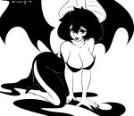  animal_humanoid big_breasts breasts chiropteran chiropteran_humanoid cleavage clothed clothing female footwear hi_res high_heels humanoid mammal mammal_humanoid nipple_outline sem-l-grim shoes solo 