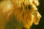  2019 black_nose digital_media_(artwork) digital_painting_(artwork) felid feral lion male mammal pantherine solo tamberella 