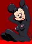  black_fur black_nose blush breasts brown_eyes disney female fur grummancat lipstick makeup mammal minnie_mouse mouse murid murine navel nipples nude rodent 