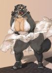  2019 absurd_res anthro big_breasts black_fur breasts cleavage clothed clothing cosplay didihell digital_media_(artwork) dress erect_nipples eyewear female footwear fur fur_markings glasses hair hi_res huge_breasts jewelry lipstick looking_at_viewer makeup mammal marilyn_monroe markings mature_female mustelid musteline nipple_outline nipples raised_clothing red_lipstick rosanne_hayes shoes simple_background smile solo thick_thighs voluptuous wide_hips wind_lift wolverine 