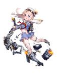  battleship_girl england_(battleship_girl) garter heels quuni thighhighs torn_clothes uniform weapon 
