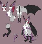  absurd_res anthro big_breasts breasts chiropteran female hi_res huge_breasts huge_ears invalid_tag karnator_(artist) long_tongue mammal membrane_(anatomy) membranous_wings model_sheet pose tongue voluptuous wings 